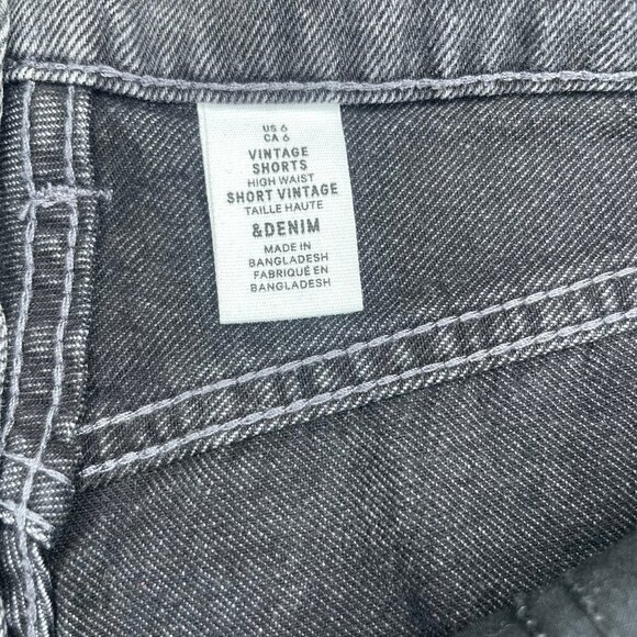 H&M Button Fly Denim Cutoff Distressed Shorts Summer Grunge Festival Size 6 - Picture 11 of 11